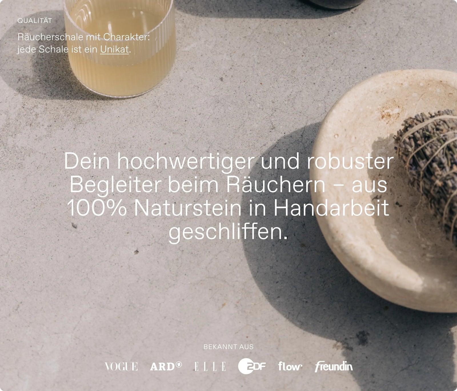 Räucherschale aus Naturstein
